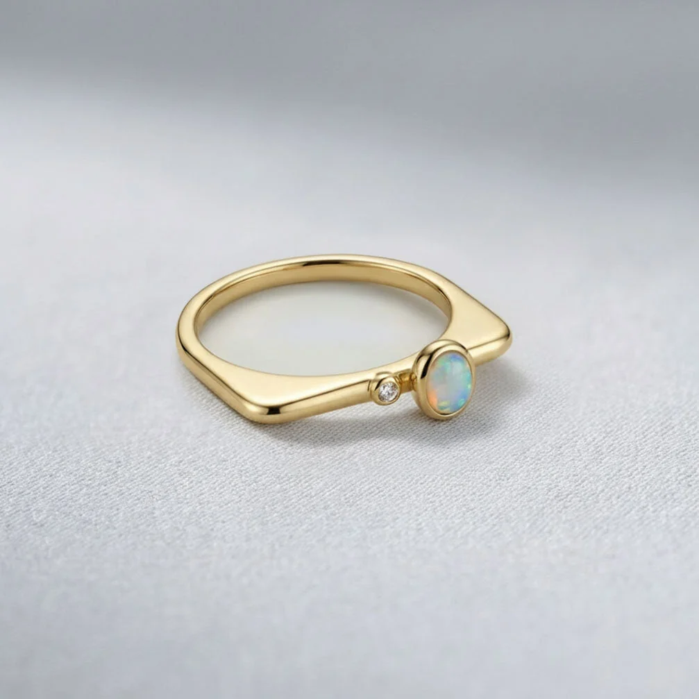 Stackable Gemstone Puzzle Rings