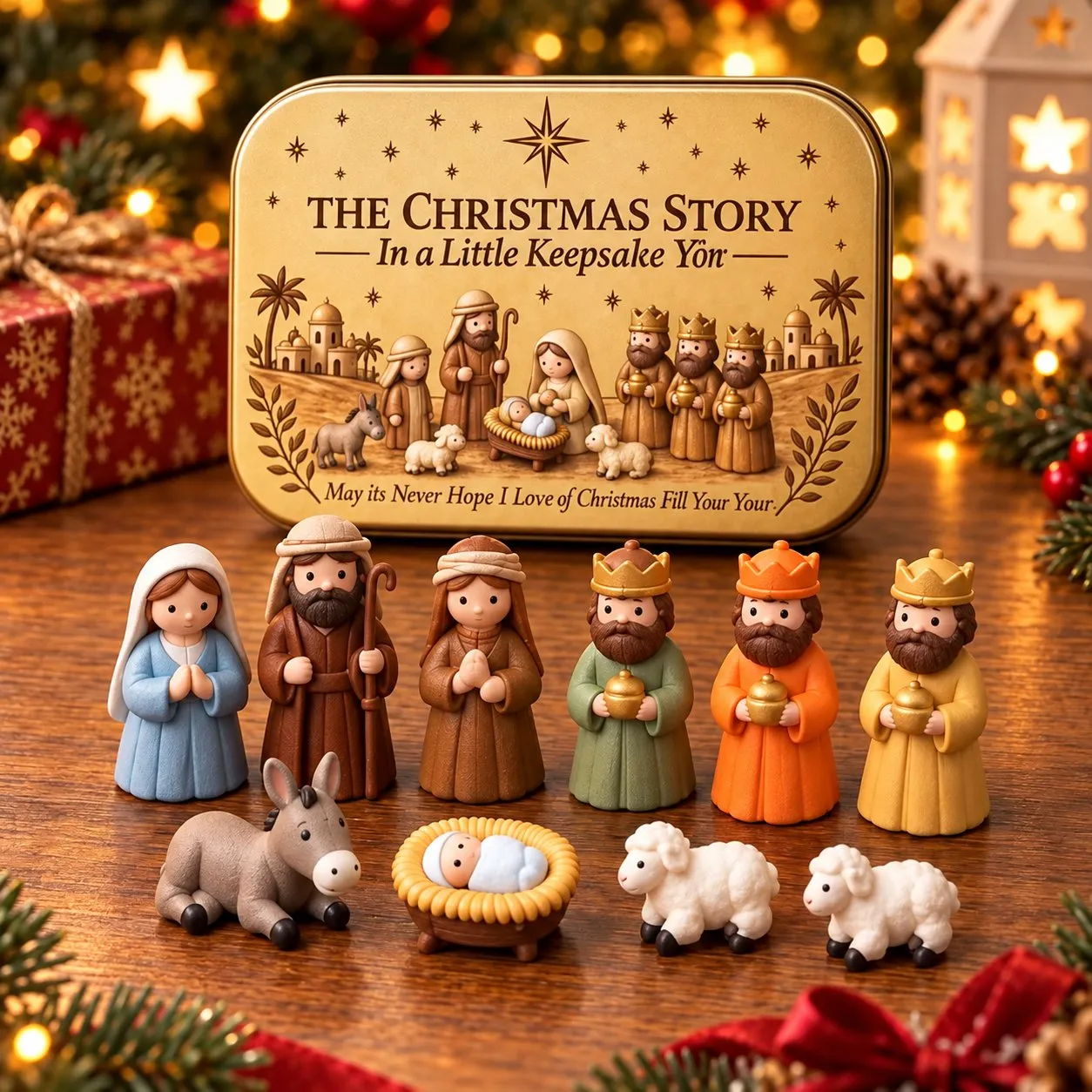 Miniature Nativity Tin